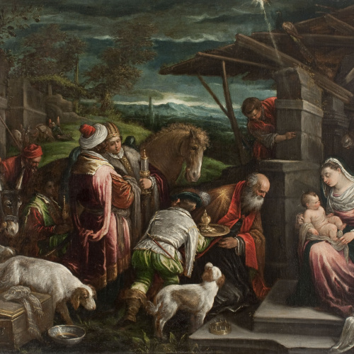 image for: Jacopo da Ponte (Jacopo Bassano) - Adoració dels Mags - Entre 1575-1580