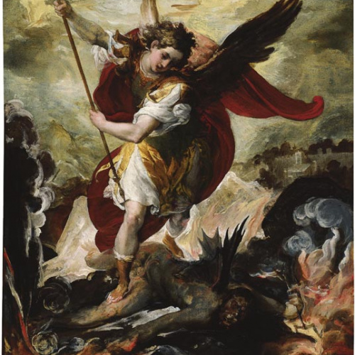 image for: Francesco Maffei - Sant Miquel Arcàngel vencent Llucifer - Cap a 1656