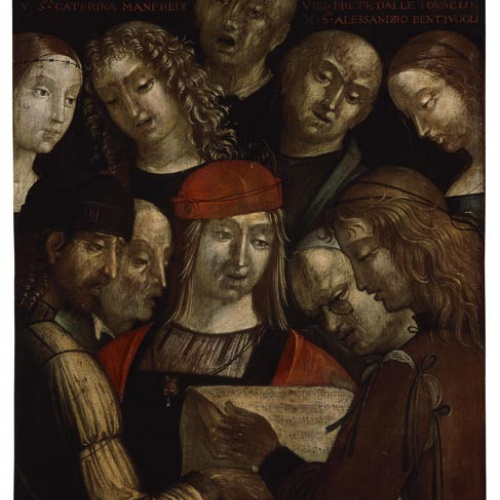 image for: Lorenzo Costa - Retrat de grup amb la família Bentivoglio - 1493