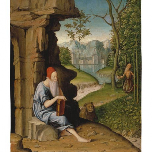 image for: Bartolomeo Montagna - Sant Jeroni al desert - 1450-1523