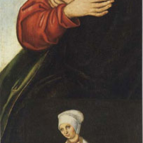 image for: Lucas Cranach (el Vell) - Santa Anna amb la duquessa Bàrbara de Saxònia com a donant - Cap a 1514