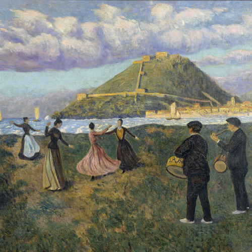 image for: Darío de Regoyos - Festa basca (ball a El Antiguo, Sant Sebastià) - 1888