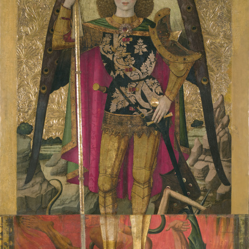 image for: Jaume Huguet - Sant Miquel - Cap a 1455-1460