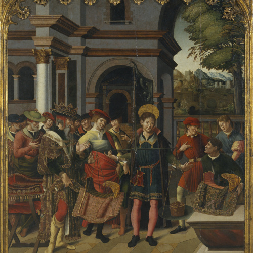image for: Pere Nunyes - Pesatge de les selles davant del rei Clotari II - 1526-1529