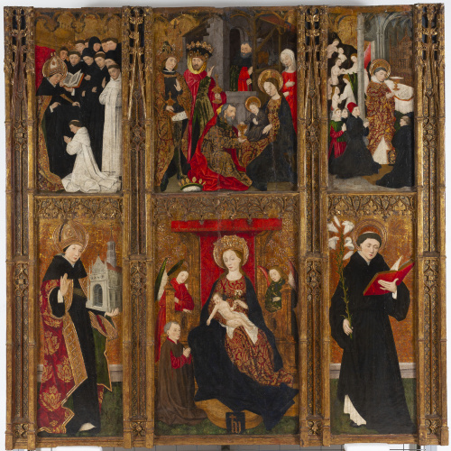 image for: Antoine de Lonhy - Retaule de la Mare de Déu, sant Agustí i sant Nicolau de Tolentino - Cap a 1461-1462