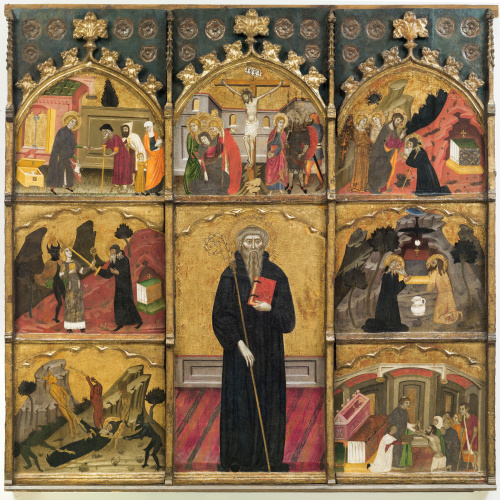 image for: Mestre de Rubió - Retaule de sant Antoni Abat - Cap a 1360-1375