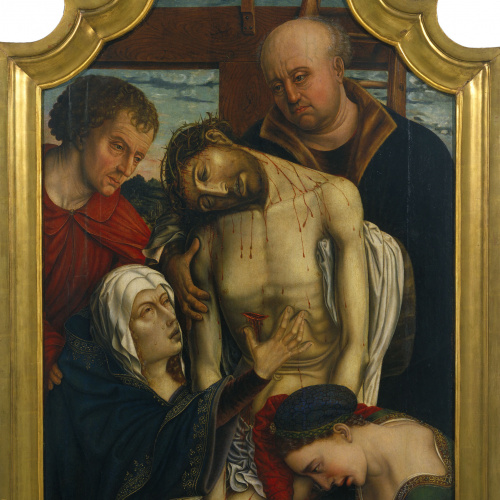 image for: Anònim. Escola hispanoflamenca - Davallament de la Creu - 1500-1510