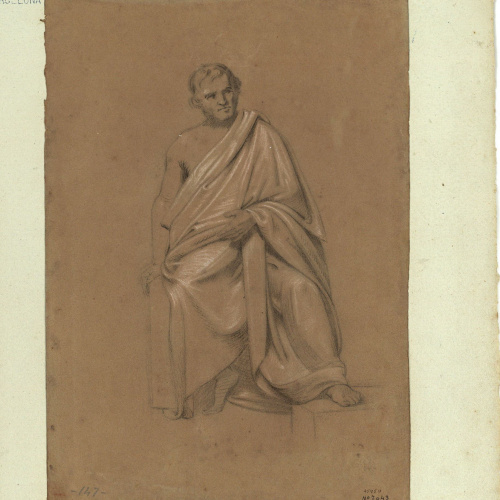 image for: Marià Fortuny - Estudi acadèmic de figura masculina - Cap a 1856-1858
