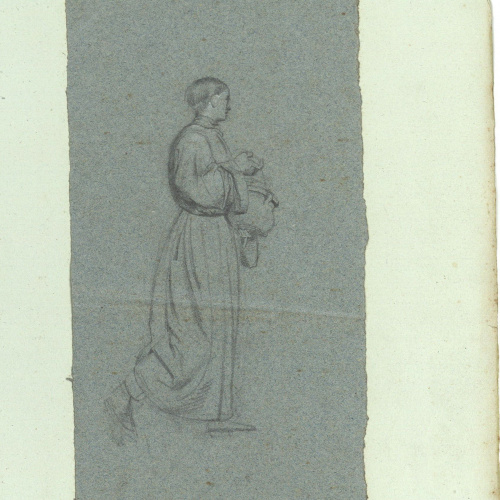 image for: Marià Fortuny - Estudi acadèmic de figura masculina - Cap a 1856-1858