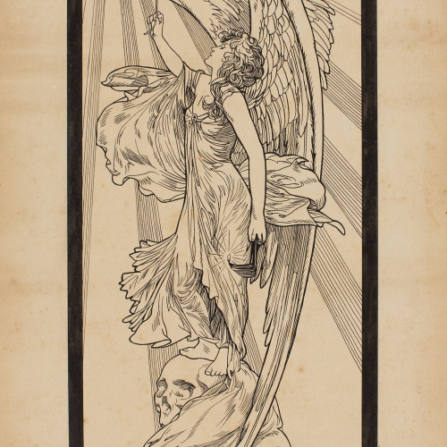 image for: Alexandre de Riquer - Recordatori de Leonor Oñós, mare del pintor Apel·les Mestres - 1904