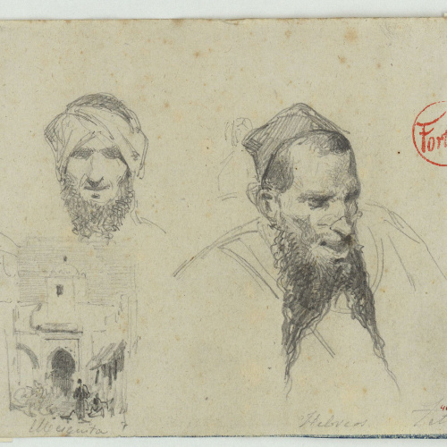 image for: Marià Fortuny - Caps d&#039;hebreus i mesquita - Cap a 1860-1862