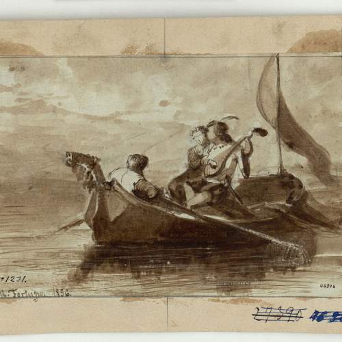 image for: Marià Fortuny - Serenata a les llacunes - 1856