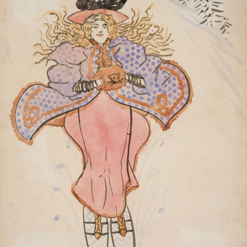 image for: Miquel Utrillo - Dona esquiant - 1890