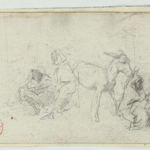 image for: Marià Fortuny - Marroquins i ruc - Cap a 1860-1862