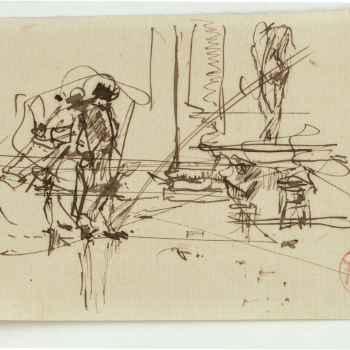 image for: Marià Fortuny - Estudi per al quadre «L&#039;elecció de la model» - Cap a 1868-1870