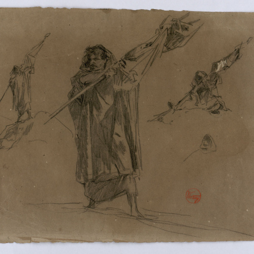 image for: Marià Fortuny - Guerrer marroquí. Estudi per al quadre «La batalla de Tetuan» - Cap a 1863-1864