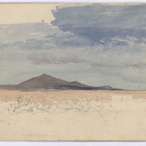 image for: Marià Fortuny - Paisatge marroquí. Estudi per al quadre «La batalla de Tetuan» - Cap a 1860-1862
