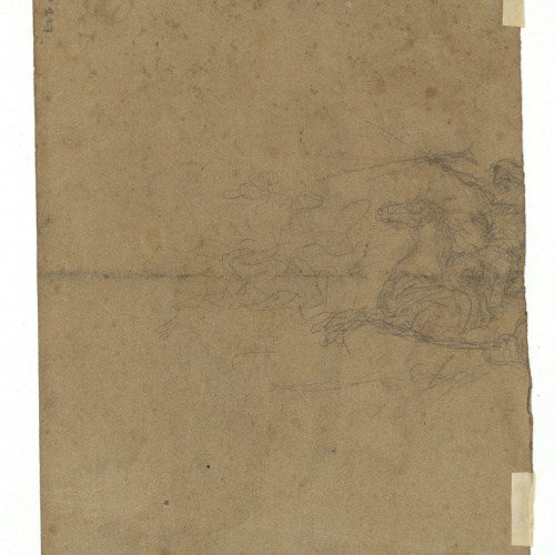 image for: Marià Fortuny - Campament marroquí (anvers) / Genet a cavall (revers) - Cap a 1860-1862 [1]