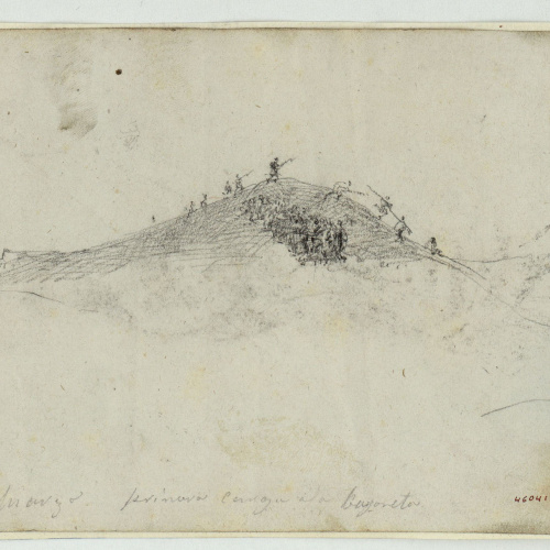 image for: Marià Fortuny - 11 marzo. Primera carga a la bayoneta - Cap a 1860
