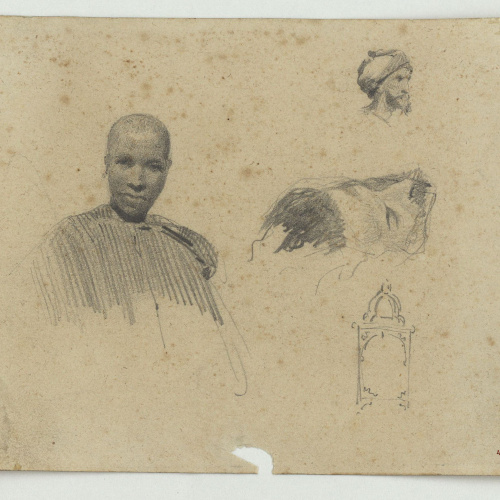 image for: Marià Fortuny - Marroquins i motiu d&#039;estil musulmà - Cap a 1860-1862