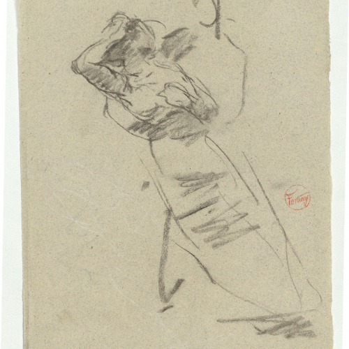 image for: Marià Fortuny - Estudi per al quadre «El jardí dels poetes» - Cap a 1871