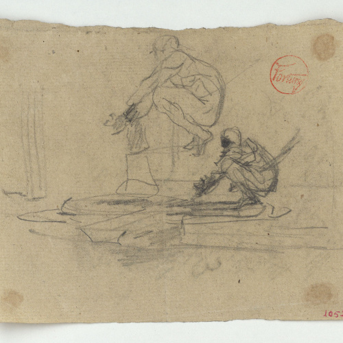 image for: Marià Fortuny - Estudi per al quadre «El tribunal de l&#039;Alhambra» - Cap a 1871