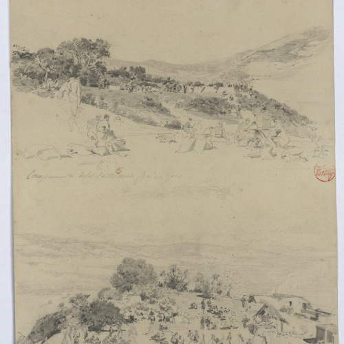 image for: Marià Fortuny - Campamento de los catalanes - 1860
