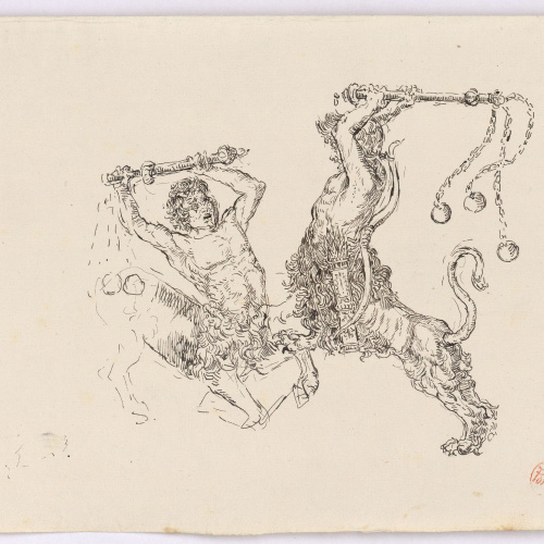image for: Marià Fortuny - Centaures lluitant - Cap a 1867-1872