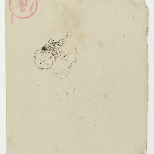image for: Marià Fortuny - Estudi per al quadre «Platja de Portici» (anvers) / Estudi per al quadre «Platja de Portici» (revers) - Cap a 1874 [1]