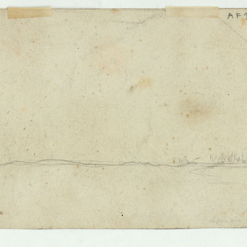 image for: Marià Fortuny - Monte Negrón, cabo Negrón (anvers) / Croquis inconcret (revers) - Cap a 1860 [1]