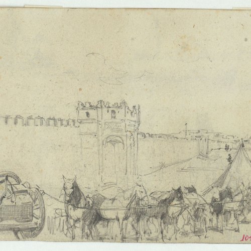 image for: Marià Fortuny - Murs de Tetuan (anvers) / Muros de Tetuán (revers) - Cap a 1860