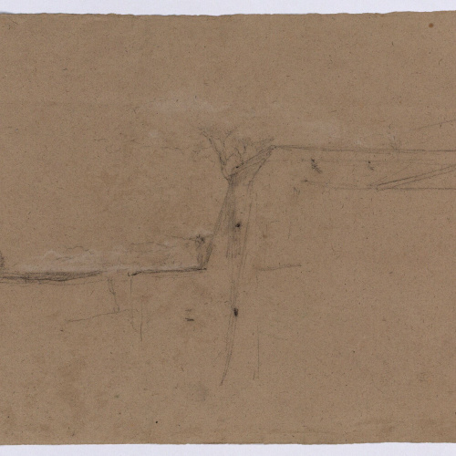 image for: Marià Fortuny - Lacai en un interior (anvers) / Paisatge (revers) - Cap a 1865-1866 [1]