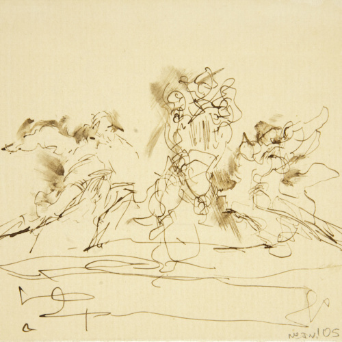 image for: Marià Fortuny - Estudi per al quadre «L&#039;elecció de la model» (anvers) / Estudi per al quadre «L&#039;elecció de la model» (revers) - Cap a 1868-1870