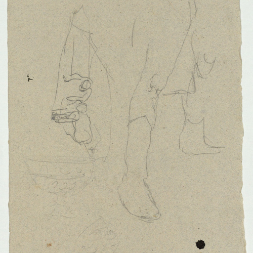 image for: Marià Fortuny - Estudi per al quadre «L&#039;elecció de la model» i altres apunts (anvers) / Estudi per al quadre «L&#039;elecció de la model» (revers) - Cap a 1868-1870