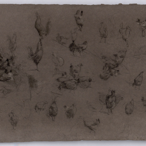 image for: Marià Fortuny - Estudi per al quadre «El corral» - Cap a 1869