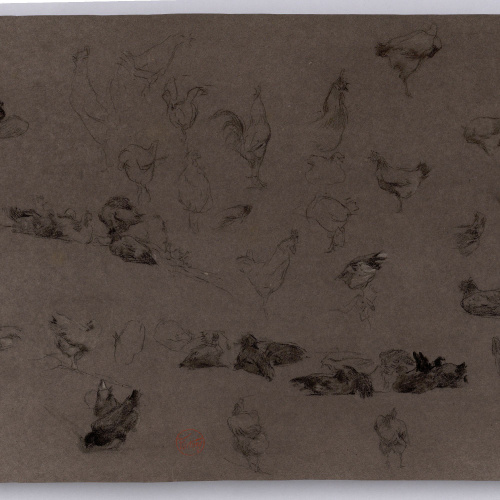 image for: Marià Fortuny - Estudi per al quadre «El corral» - Cap a 1869