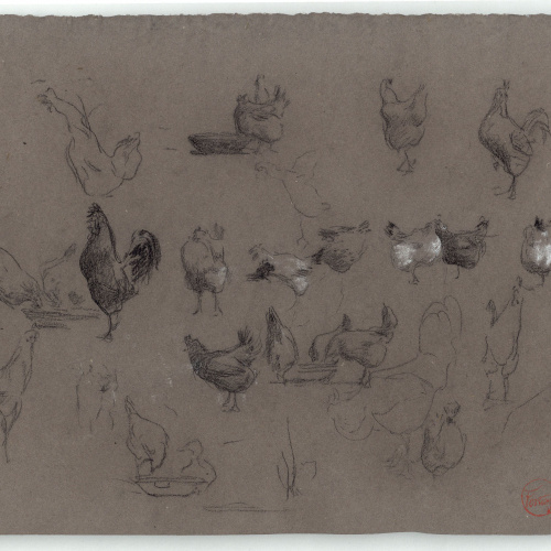 image for: Marià Fortuny - Estudi per al quadre «El corral» - Cap a 1869