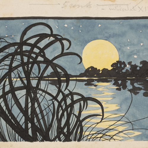 image for: Alexandre de Riquer - Paisatge nocturn - Cap a 1890-1900