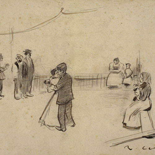 image for: Ramon Casas - Estudi per al quadre «Ball de tarda» - Cap a 1896