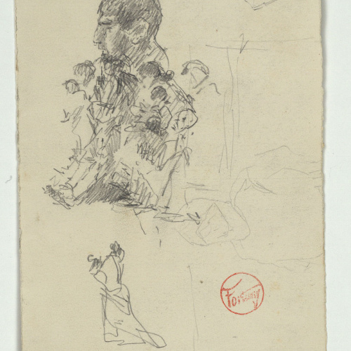 image for: Marià Fortuny - Croquis de figures - Cap a 1867-1872