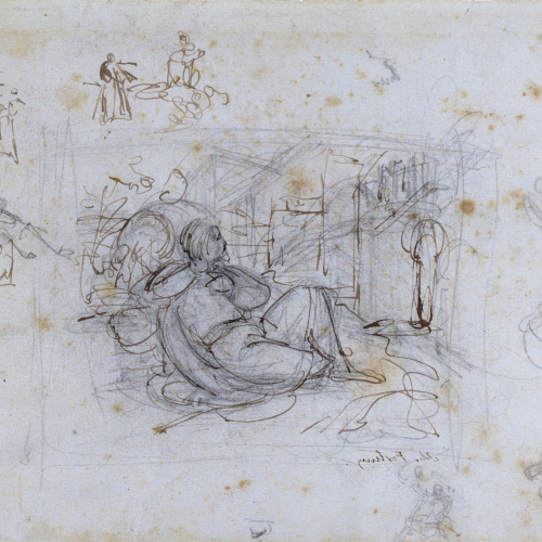 image for: Marià Fortuny - Home ajagut - Cap a 1854-1855