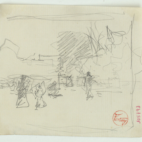 image for: Marià Fortuny - Croquis de figures - Cap a 1870-1872