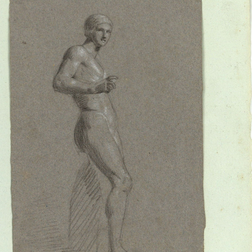 image for: Marià Fortuny - Estudi acadèmic de nu masculí - Cap a 1856-1858