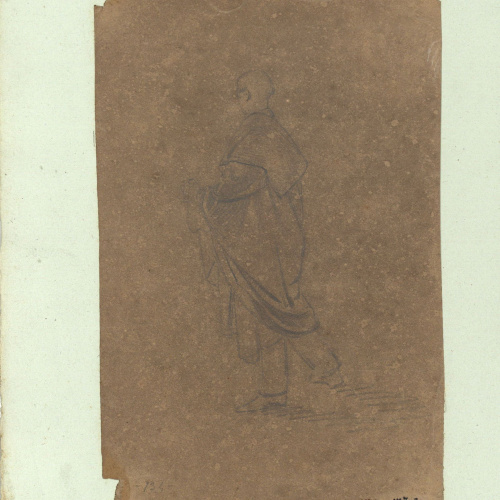 image for: Marià Fortuny - Estudi acadèmic de figura masculina - Cap a 1856-1858