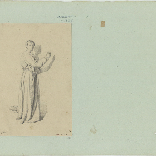 image for: Marià Fortuny - Estudi acadèmic de figura masculina - Cap a 1856-1858