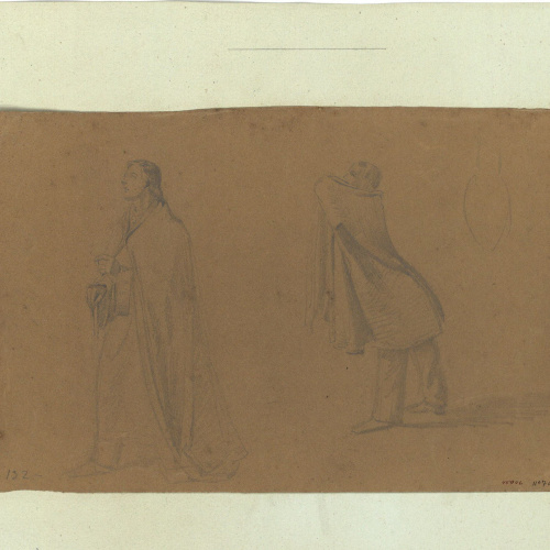 image for: Marià Fortuny - Estudi acadèmic de figures masculines - Cap a 1856-1858