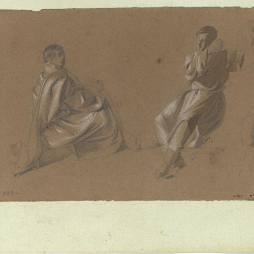 image for: Marià Fortuny - Estudi acadèmic de figures masculines - Cap a 1856-1858