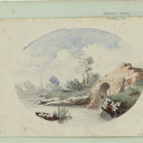 image for: Marià Fortuny - Paisatge fluvial - Cap a 1853-1856