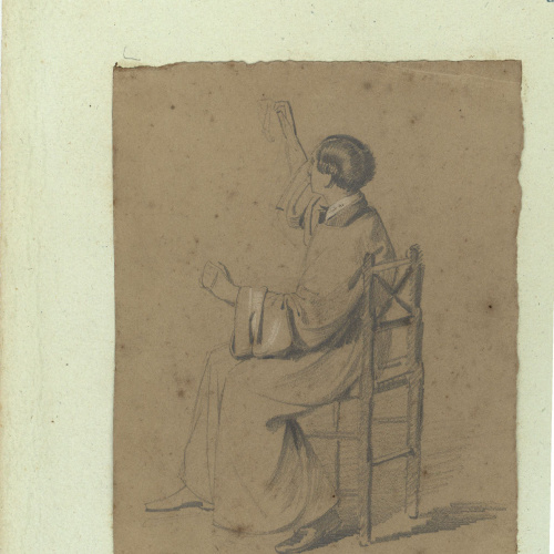image for: Marià Fortuny - Estudi acadèmic de figura masculina - Cap a 1856-1858