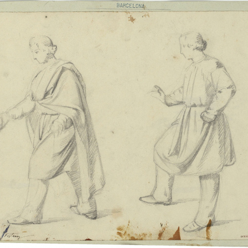 image for: Marià Fortuny - Estudi acadèmic de figures masculines - Cap a 1856-1858